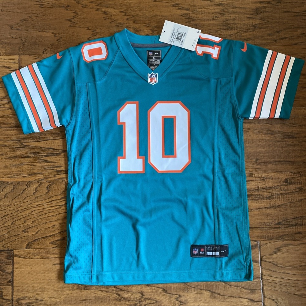 Nike Engineered Throwback Style Jersey Tyreek Hill #10 Miami Dolphins Sz Medium